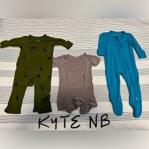 GUC Bundle of (3) Kyte Baby Rompers, Newborn
